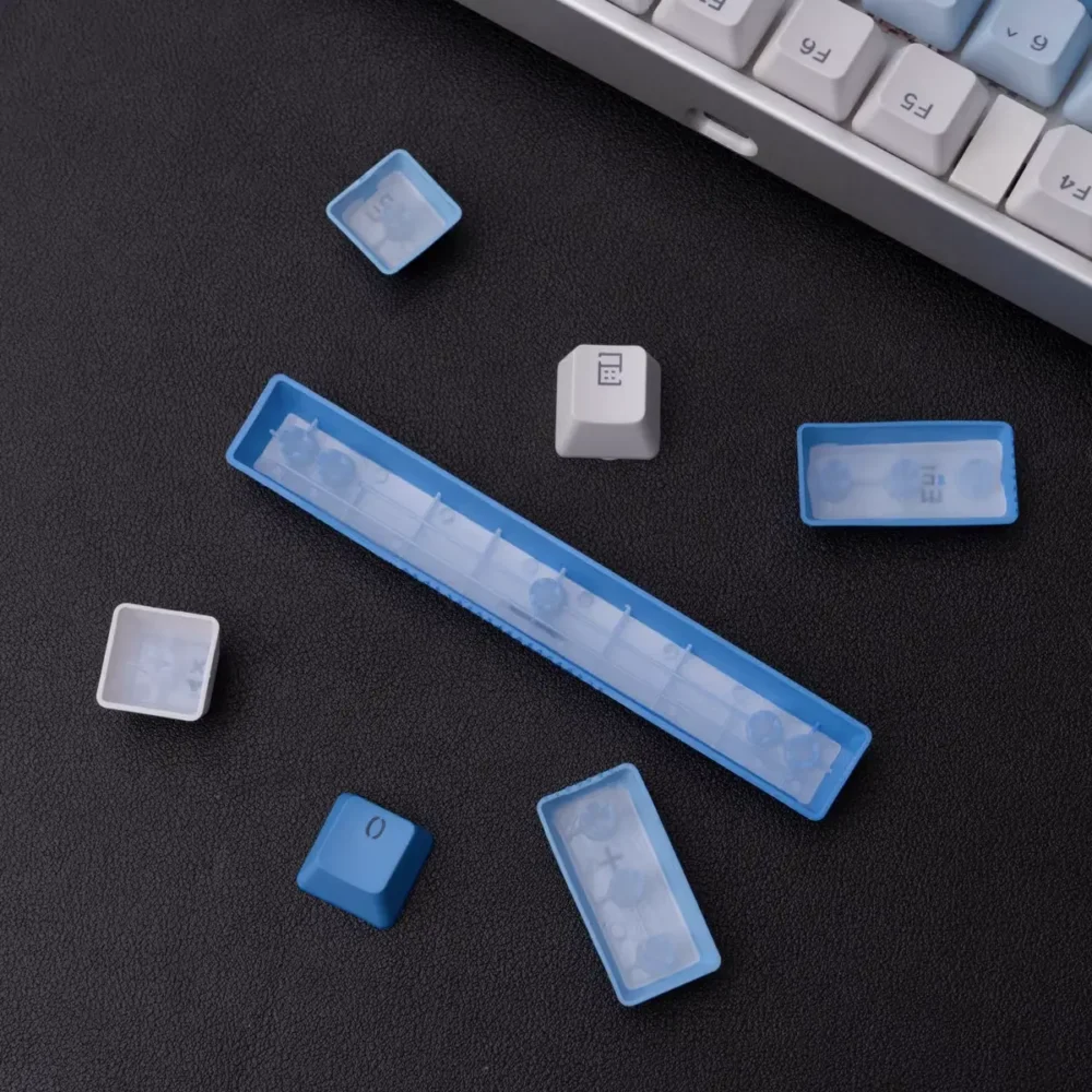 Blue Gradient Translucent Keycaps-10