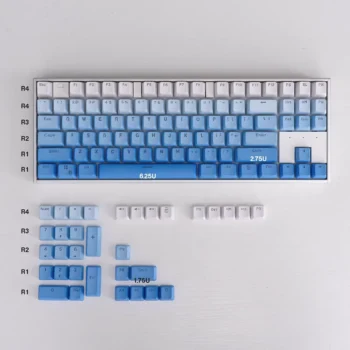 Blue Gradient Translucent Keycaps-3