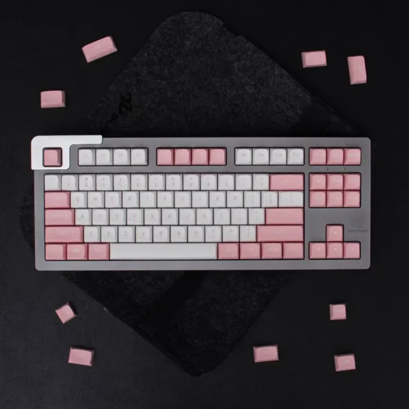 Double Shot ABS Pink&white Keycap-1