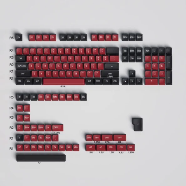 Double Shot ABS Red&Black Keycap-1