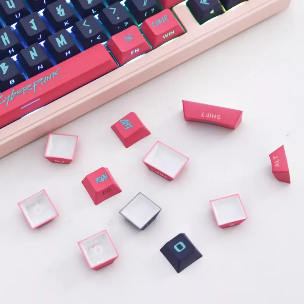 Pink Cyberpunk Keycaps-1