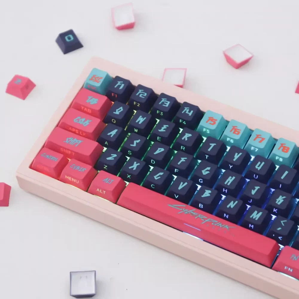 Pink Cyberpunk Keycaps-7