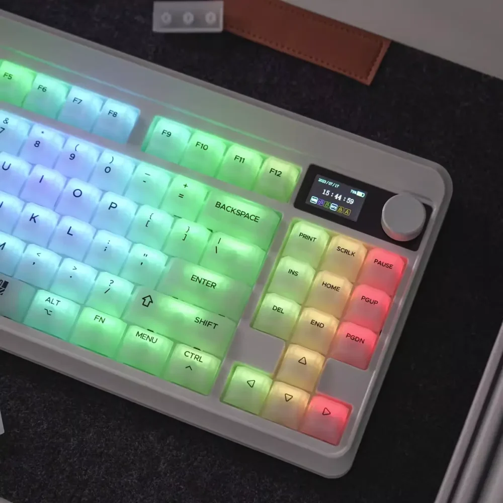 RGB translucent white keycaps-2