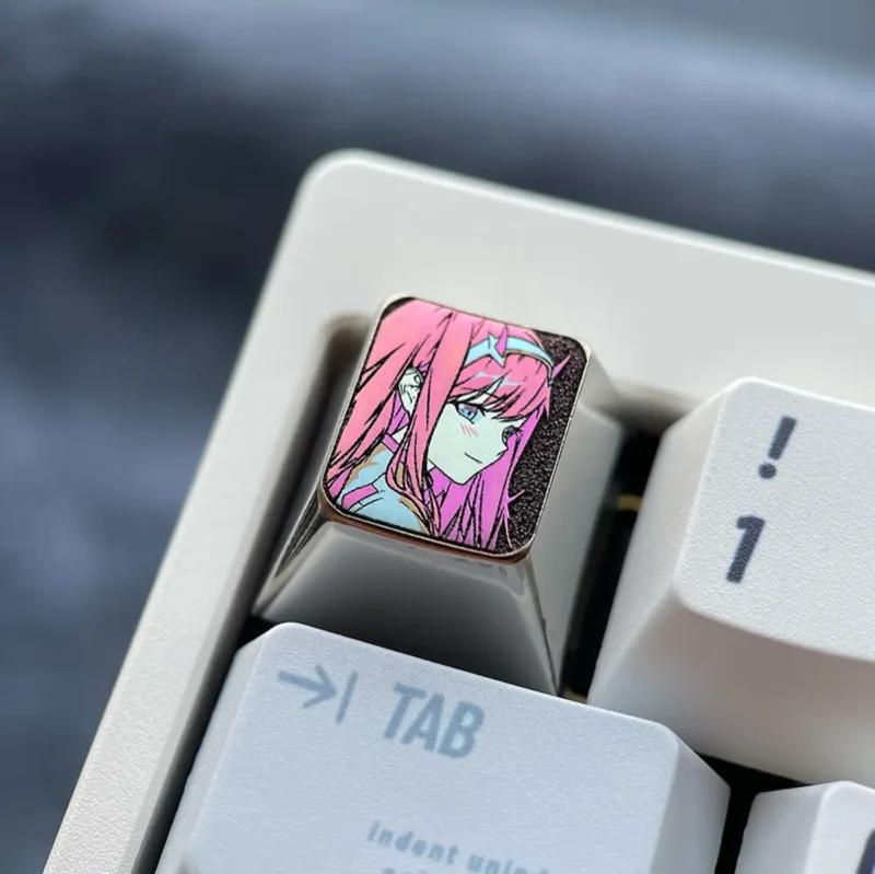 DARLING in the FRANXX Zero Two Titanium Keycap-6