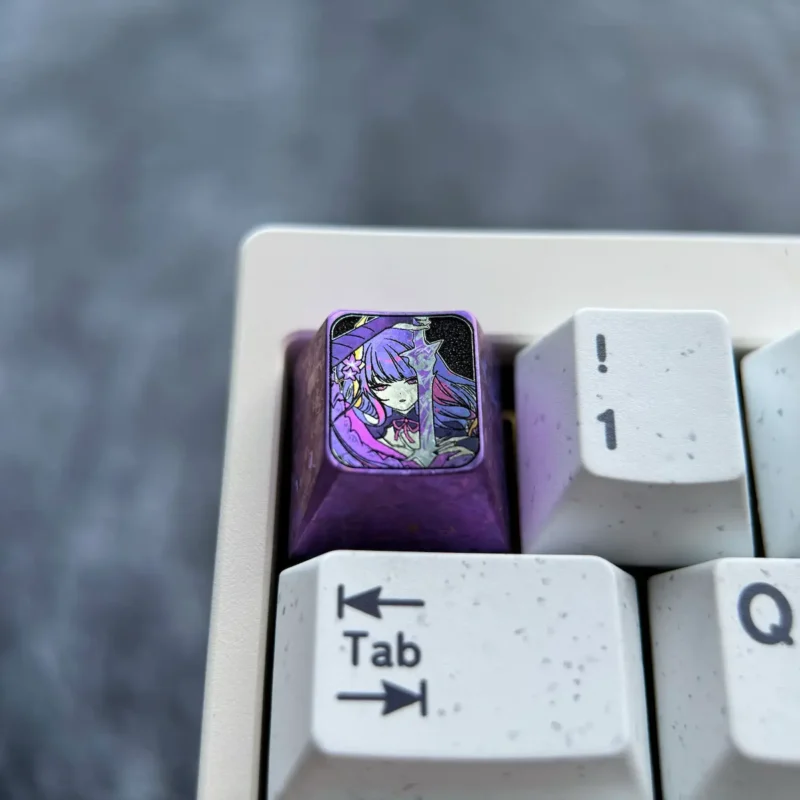 Genshin Raiden Shogun Titanium Keycap-3